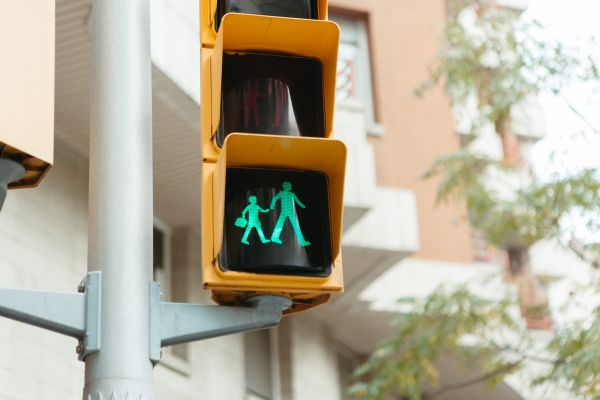 – Domnule, dar n-aţi văzut că e roşu? De ce aţi traversat?