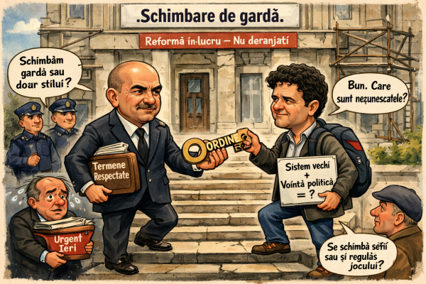 Schimbare de gardă la Palatul Victoria