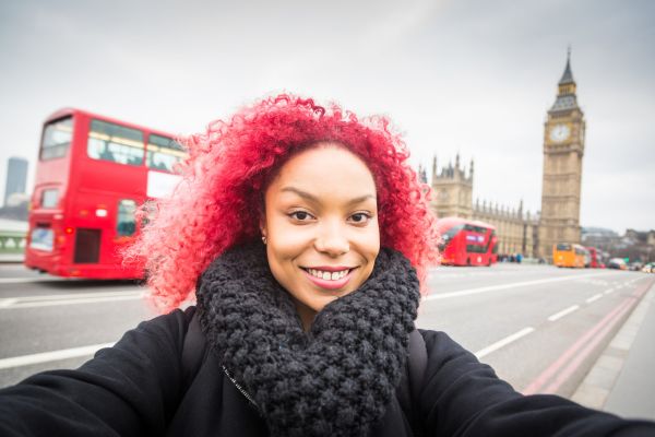O turistă se rătăcește în Londra